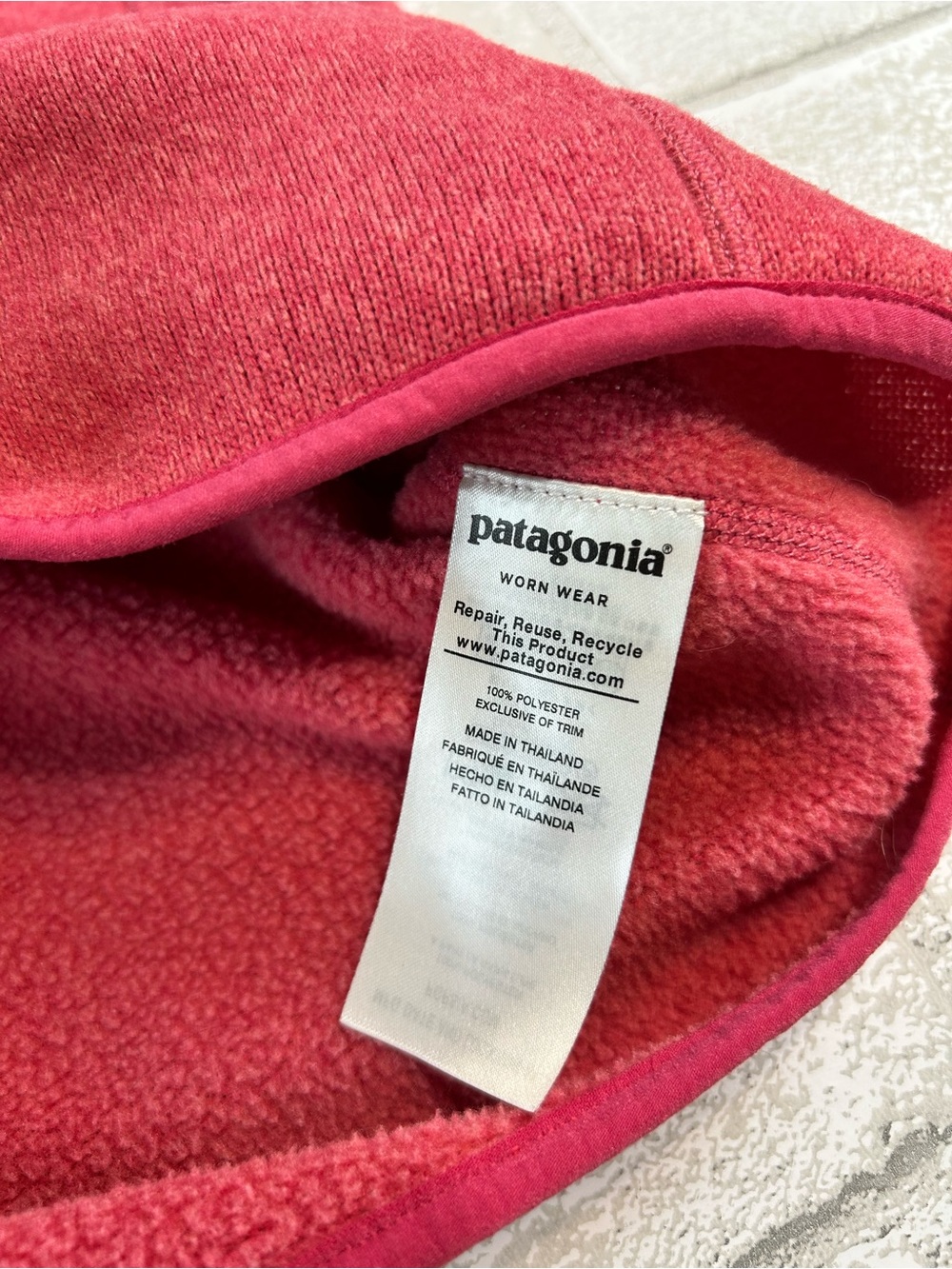 Patagonia Marsupial Snap Fleece Pullover Gorpcore Outdoor Reef Pink size Large - Picture 7 of 7